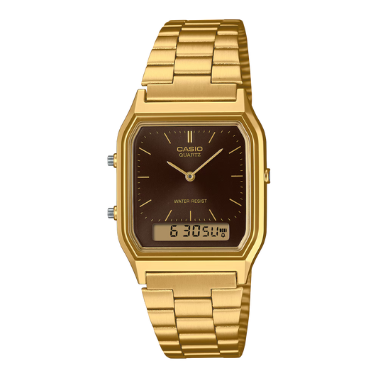 CASIO UNISEX RETRO BROWN DIAL VINTAGE WATCH