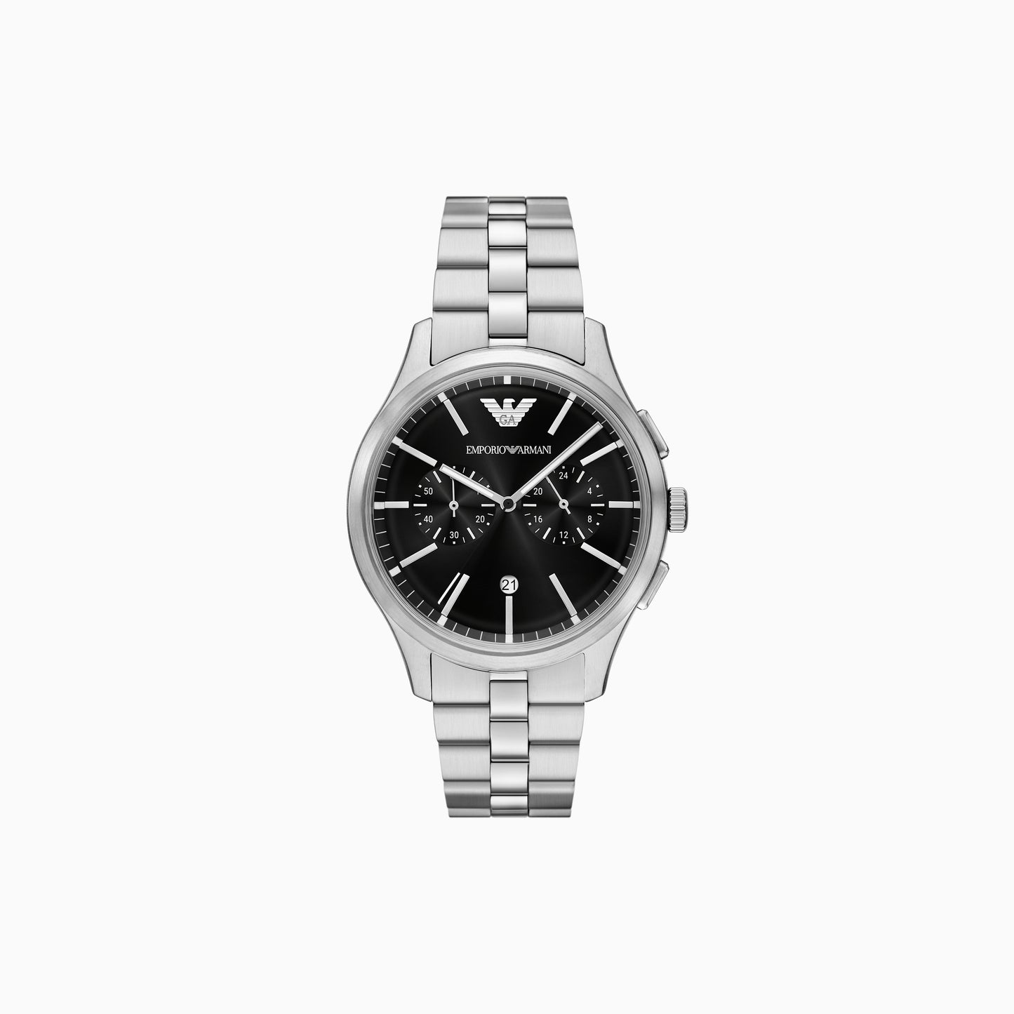 ARMANI DARIO BLACK DIAL GENTS STAINLESS STEEL WATCH