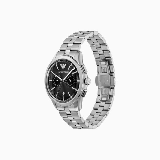 ARMANI DARIO BLACK DIAL GENTS STAINLESS STEEL WATCH