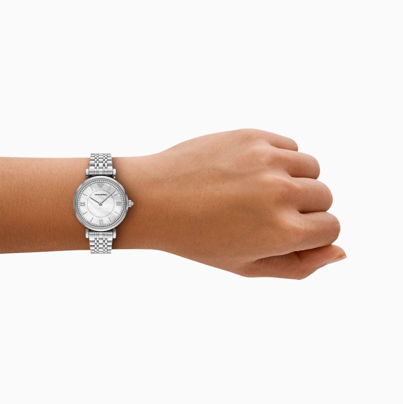 ARMANI GIANNI T-BAR LADIES MOP STAILNESS STEEL WATCH