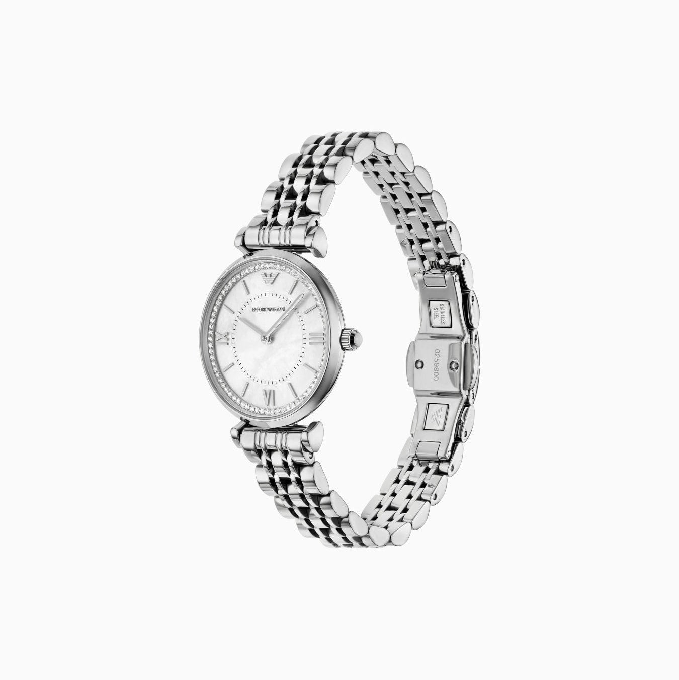 ARMANI GIANNI T-BAR LADIES MOP STAILNESS STEEL WATCH
