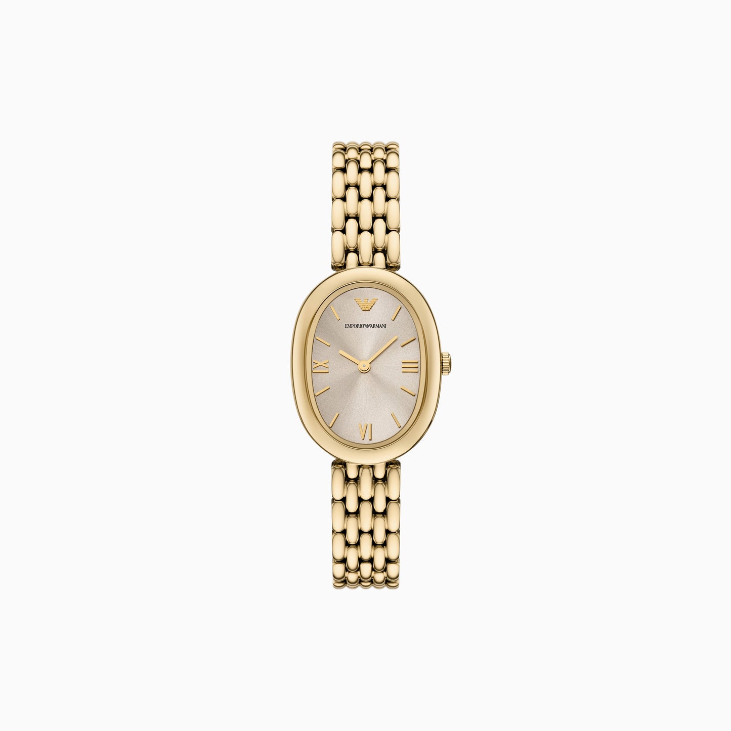 ARMANI LADIES OVAL GOLD STAINLESS STEEL WATCH