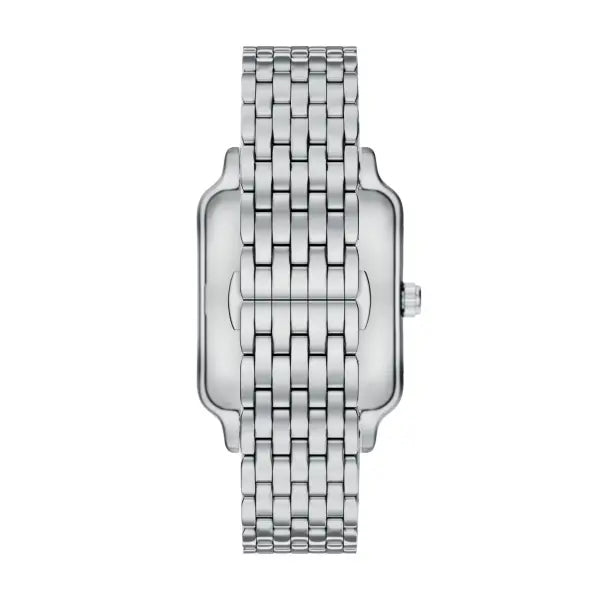 ARMANI BLACK RECTANGULAR DIAL GENTS STAINLESS STEEL WATCH