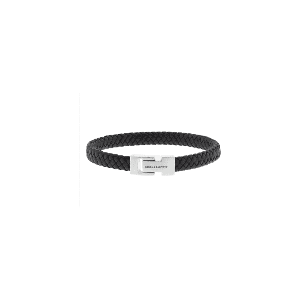 ARCHIE BLACK LEATHER BRACELET