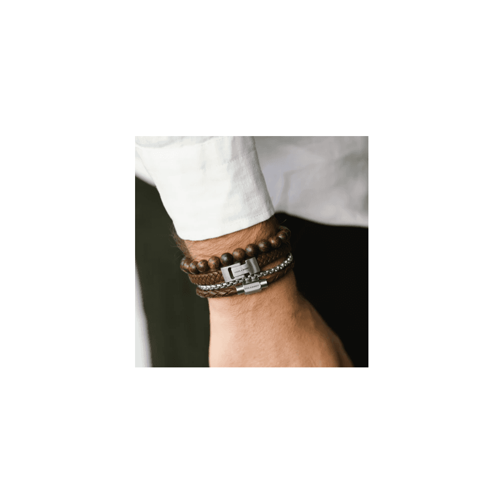 ARCHIE BROWN LEATHER BRACELET