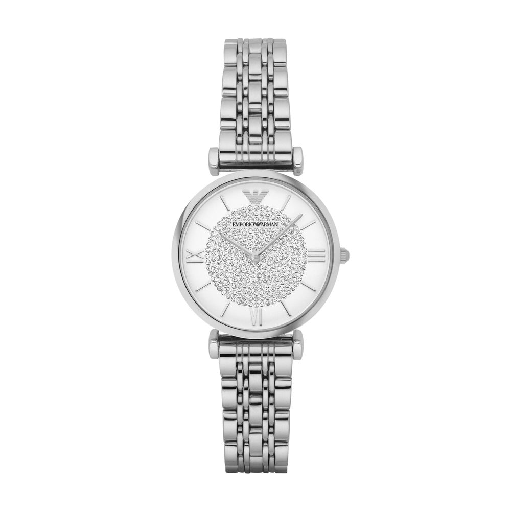ARMANI LADIES STAINLESS STEEL GIANNI T-BAR WATCH