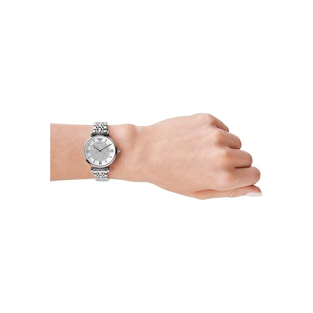 ARMANI LADIES STAINLESS STEEL GIANNI T-BAR WATCH