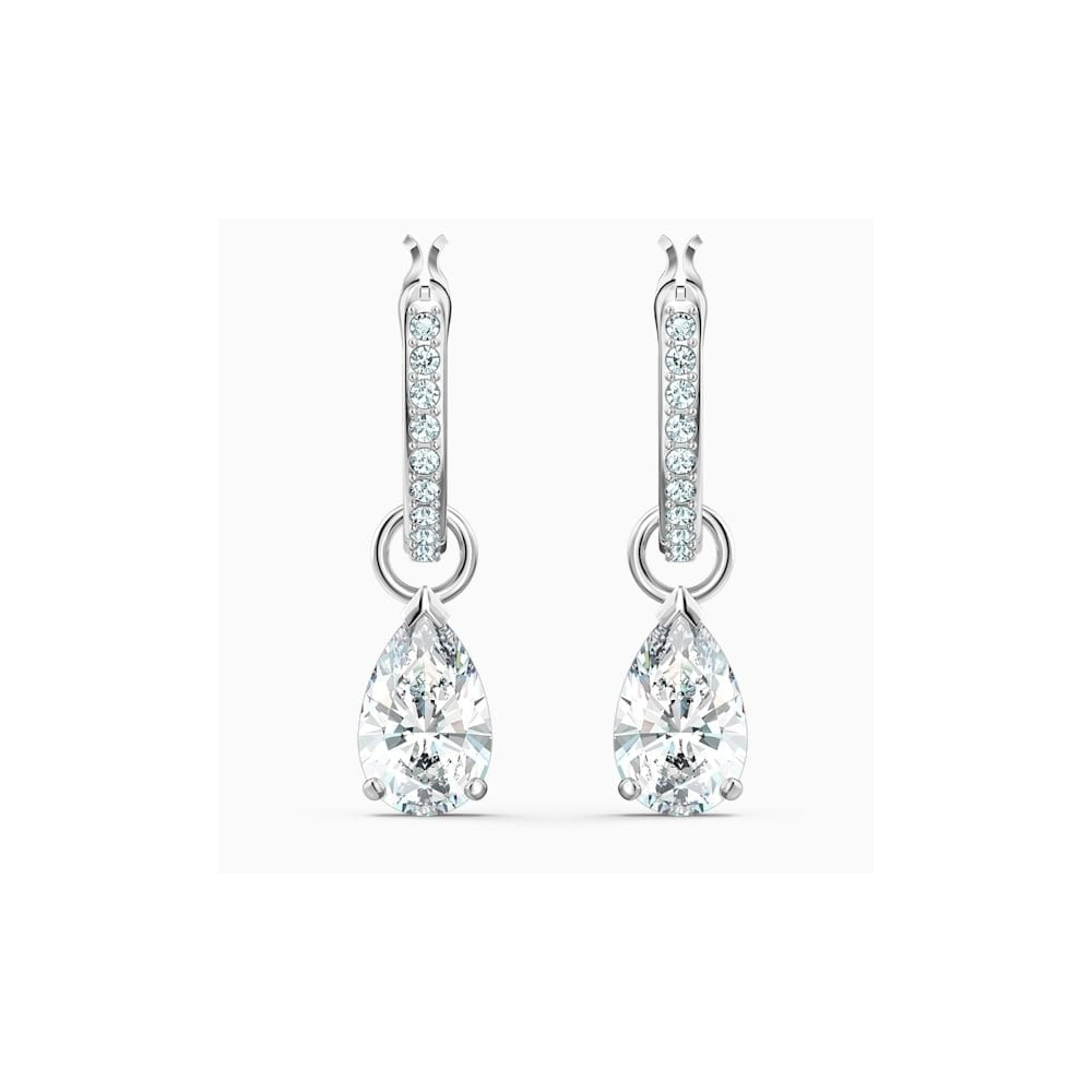 ATTRACT MINI HOOP CLEAR CRYSTAL EARRINGS