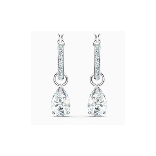 ATTRACT MINI HOOP CLEAR CRYSTAL EARRINGS