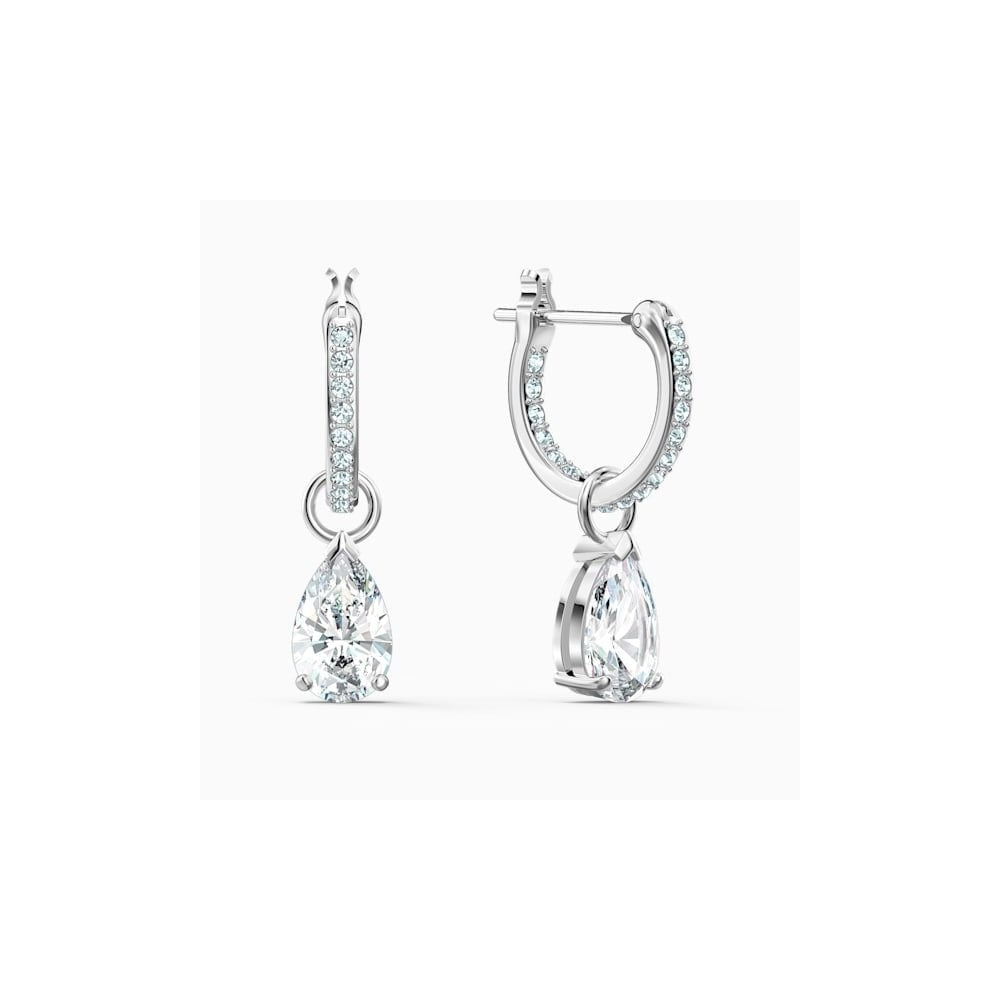 ATTRACT MINI HOOP CLEAR CRYSTAL EARRINGS