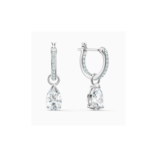 ATTRACT MINI HOOP CLEAR CRYSTAL EARRINGS