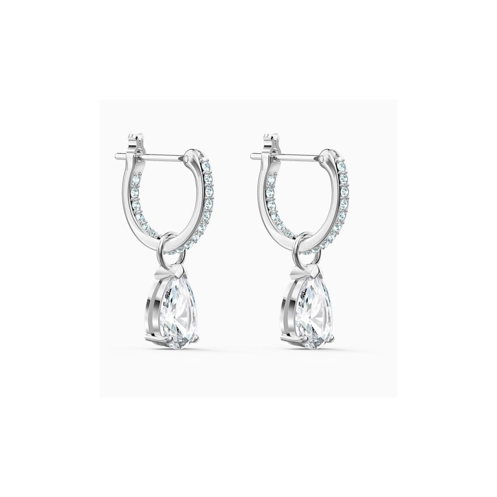 ATTRACT MINI HOOP CLEAR CRYSTAL EARRINGS
