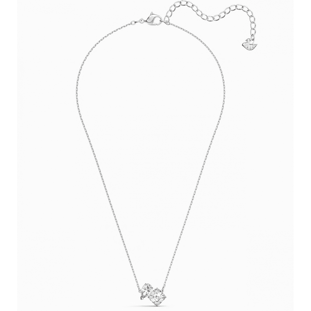 ATTRACT SOUL NECKLACE, PINK SWAROVSKI CRYSTALS, RHODIUM PLATED