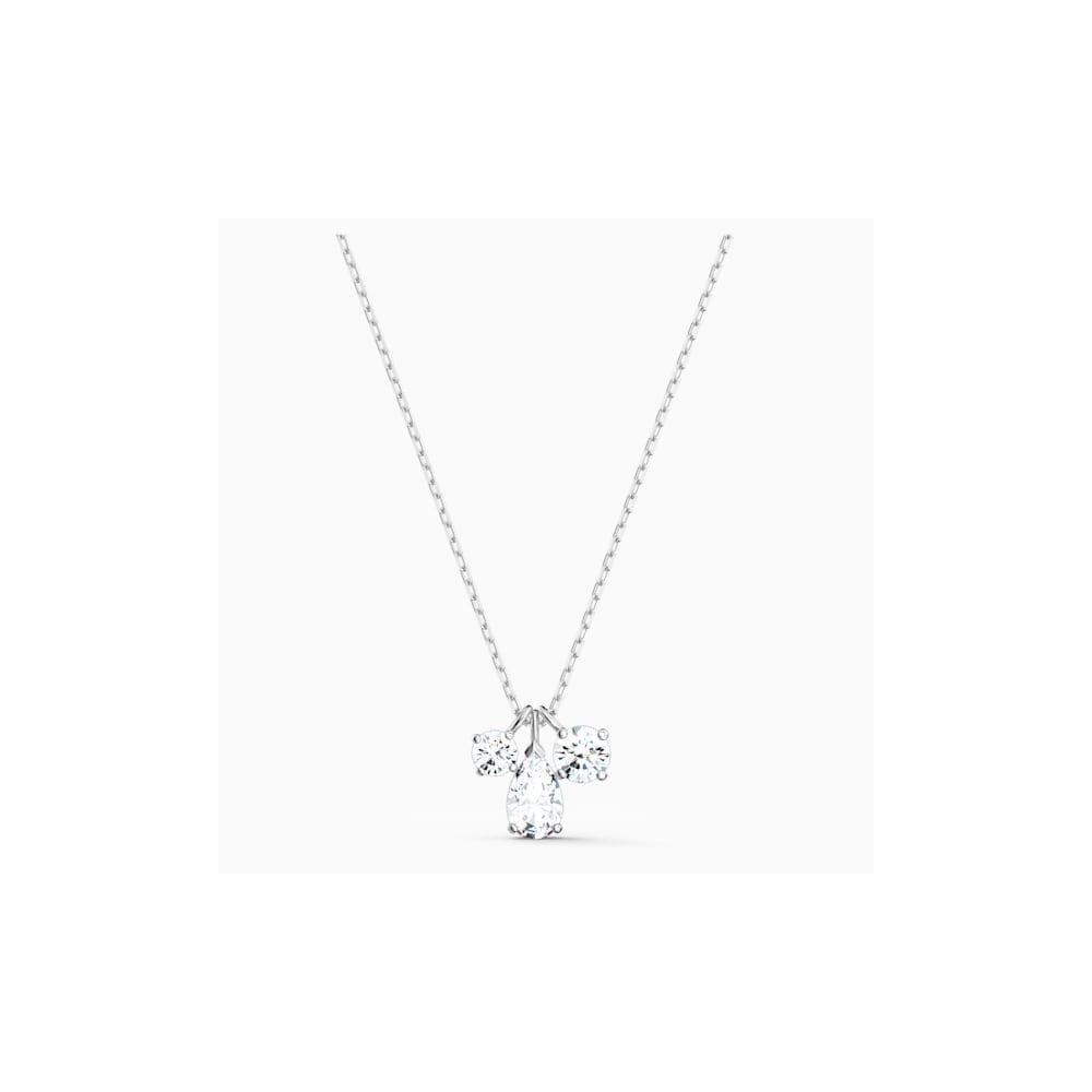 ATTRACT WHITE CRYSTAL THREE CHARM PENDANT