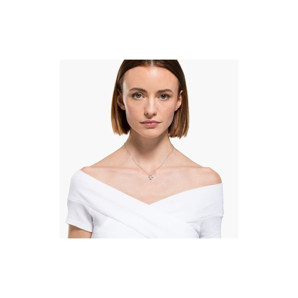 ATTRACT WHITE CRYSTAL THREE CHARM PENDANT