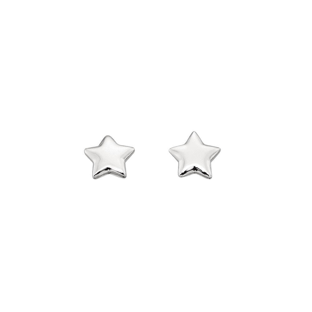 AVA SMALL STAR STERLING SILVER STUD EARRINGS