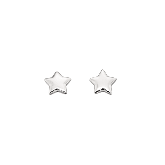 AVA SMALL STAR STERLING SILVER STUD EARRINGS