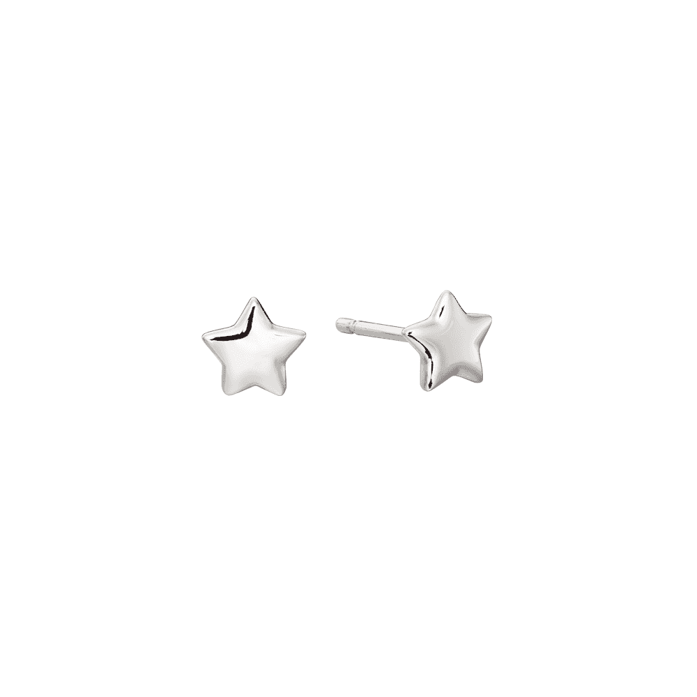 AVA SMALL STAR STERLING SILVER STUD EARRINGS