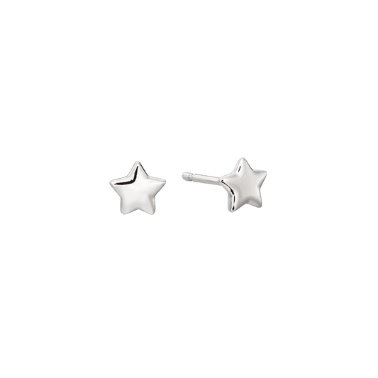 AVA SMALL STAR STERLING SILVER STUD EARRINGS