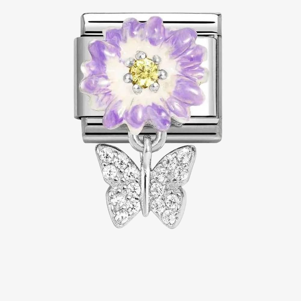  Add to bag Composable Classic Link, Purple Flower, Butterfly Charm