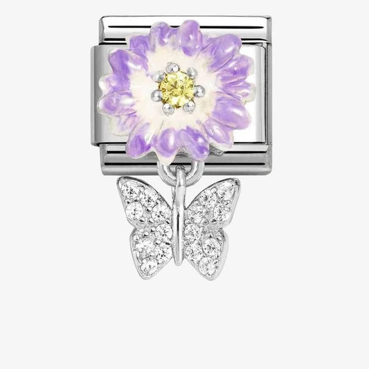  Add to bag Composable Classic Link, Purple Flower, Butterfly Charm