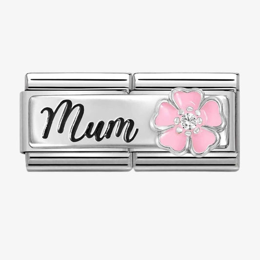  Add to bag Composable Double Link, Silver, MUM, Flower Charm