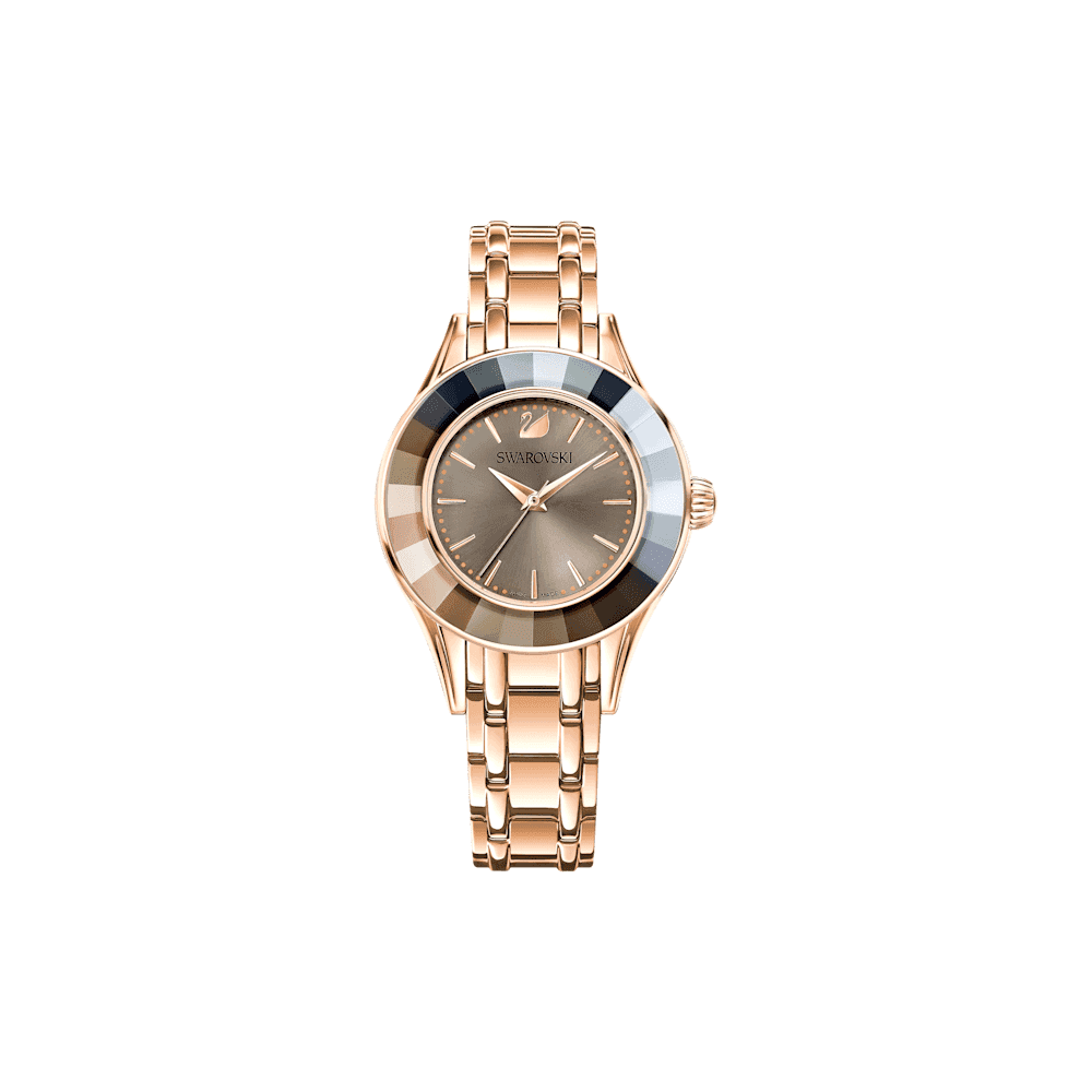 Alegria Watch, Metal bracelet, Gray, Rose-gold tone PVD