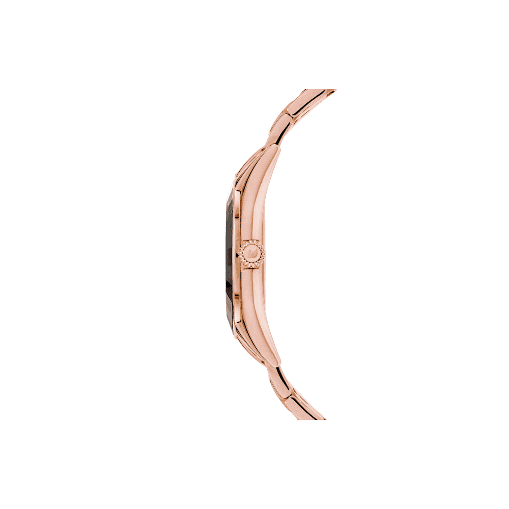 Alegria Watch, Metal bracelet, Gray, Rose-gold tone PVD