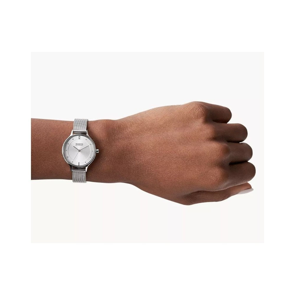 Anita Lille, Silver Dial , Ladies Steel Mesh Watch