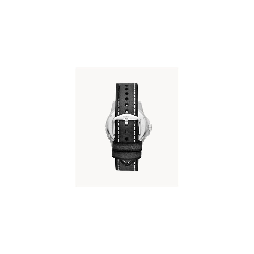 BLUE BLACK LEATHER GENTS WATCH