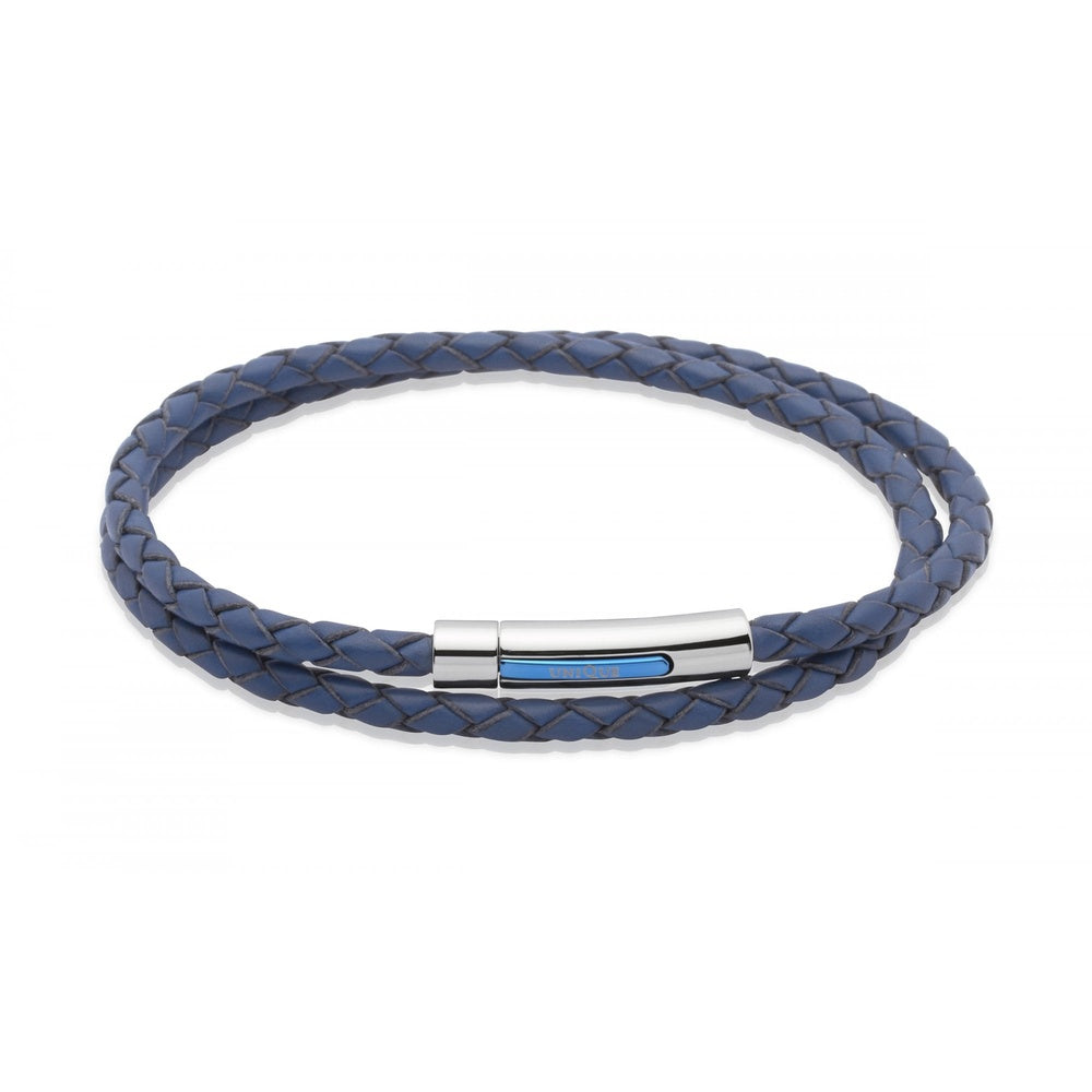 BLUE LEATHER BRACELET
