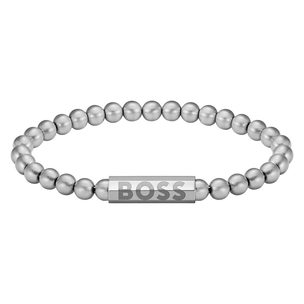 BOSS BEADED SPHERE STAINLESS STEEL BRACELET