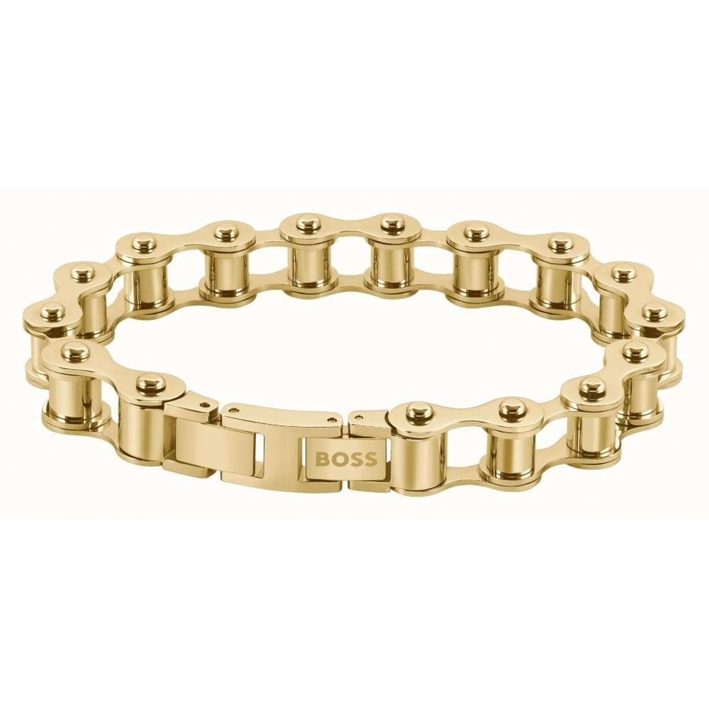 BOSS Jewellery Cycle Gold Tone IP Stainless Steel Chain Bracelet