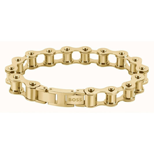 BOSS Jewellery Cycle Gold Tone IP Stainless Steel Chain Bracelet