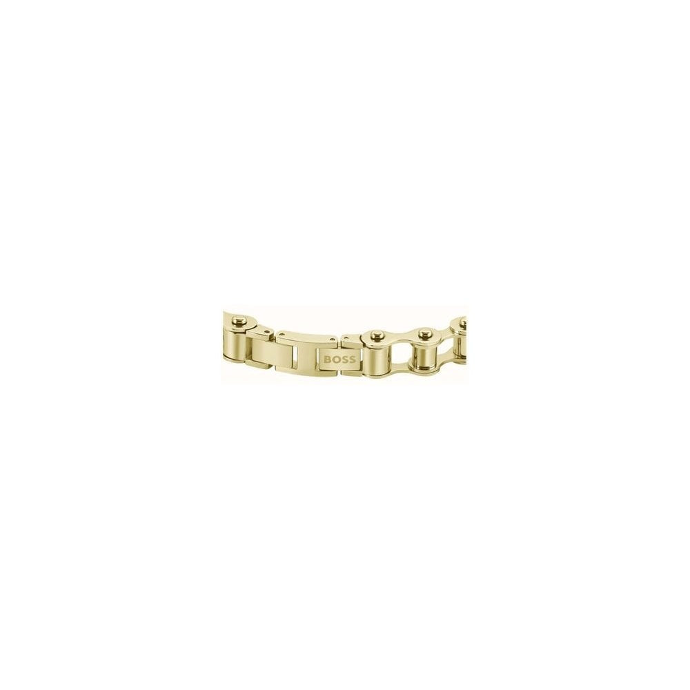 BOSS Jewellery Cycle Gold Tone IP Stainless Steel Chain Bracelet