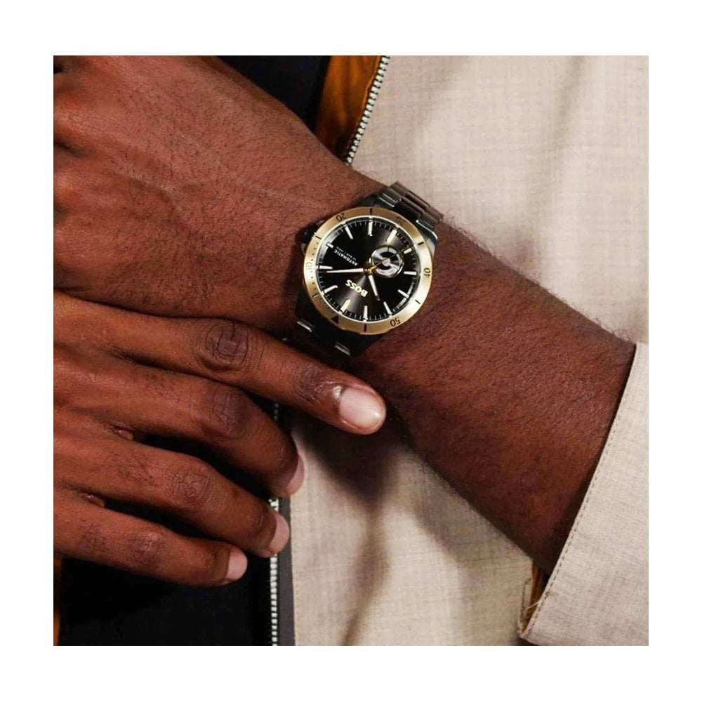BOSS MEN'S TROPER AUTOMATIC BLACK STAINLESS STEEL WATCH