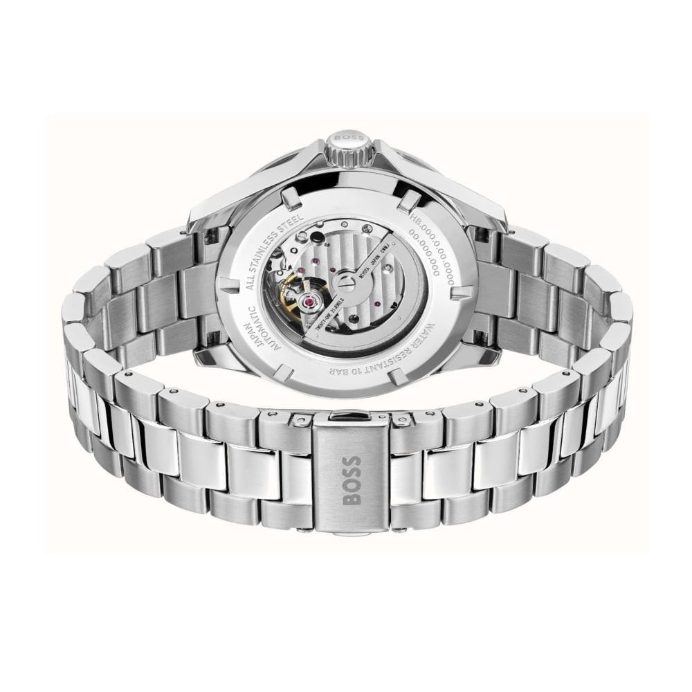 BOSS MEN'S TROPER GREEN DIAL AUTOMATIC STAINLESS STEEL WATCH