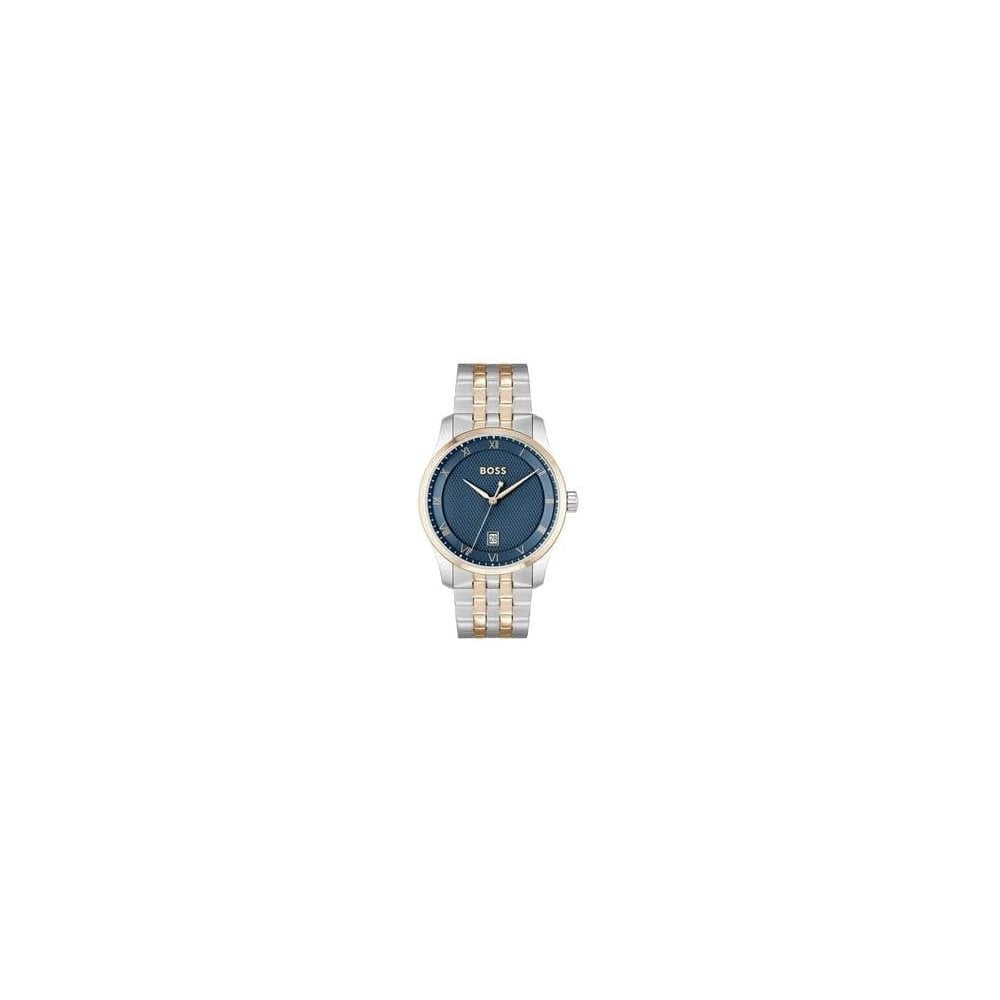 BOSS Men's Principle Bracelet Strap Watch, Silver/Gold