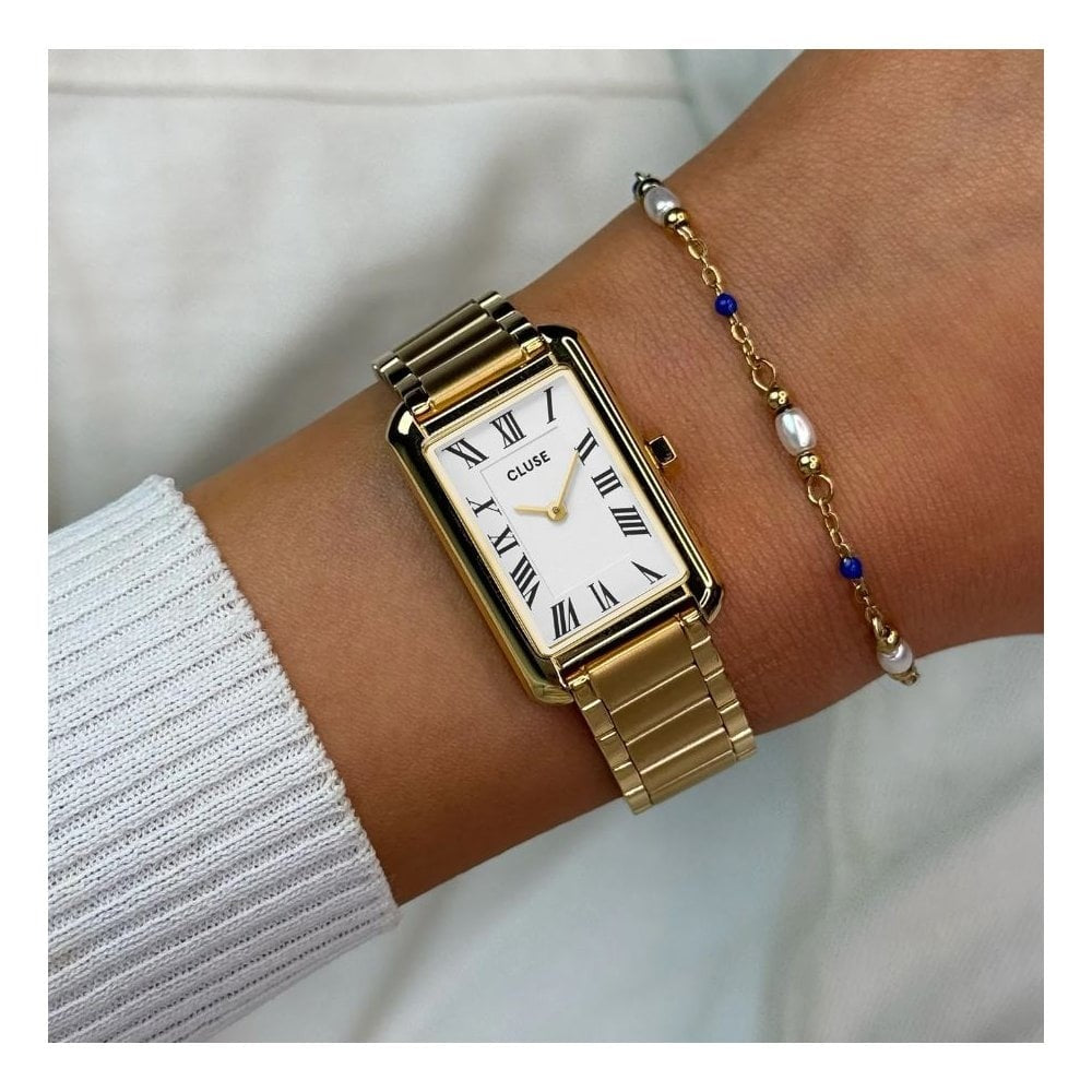 Belisenna, White Dial, Ladies Gold Stainless Steel Watch