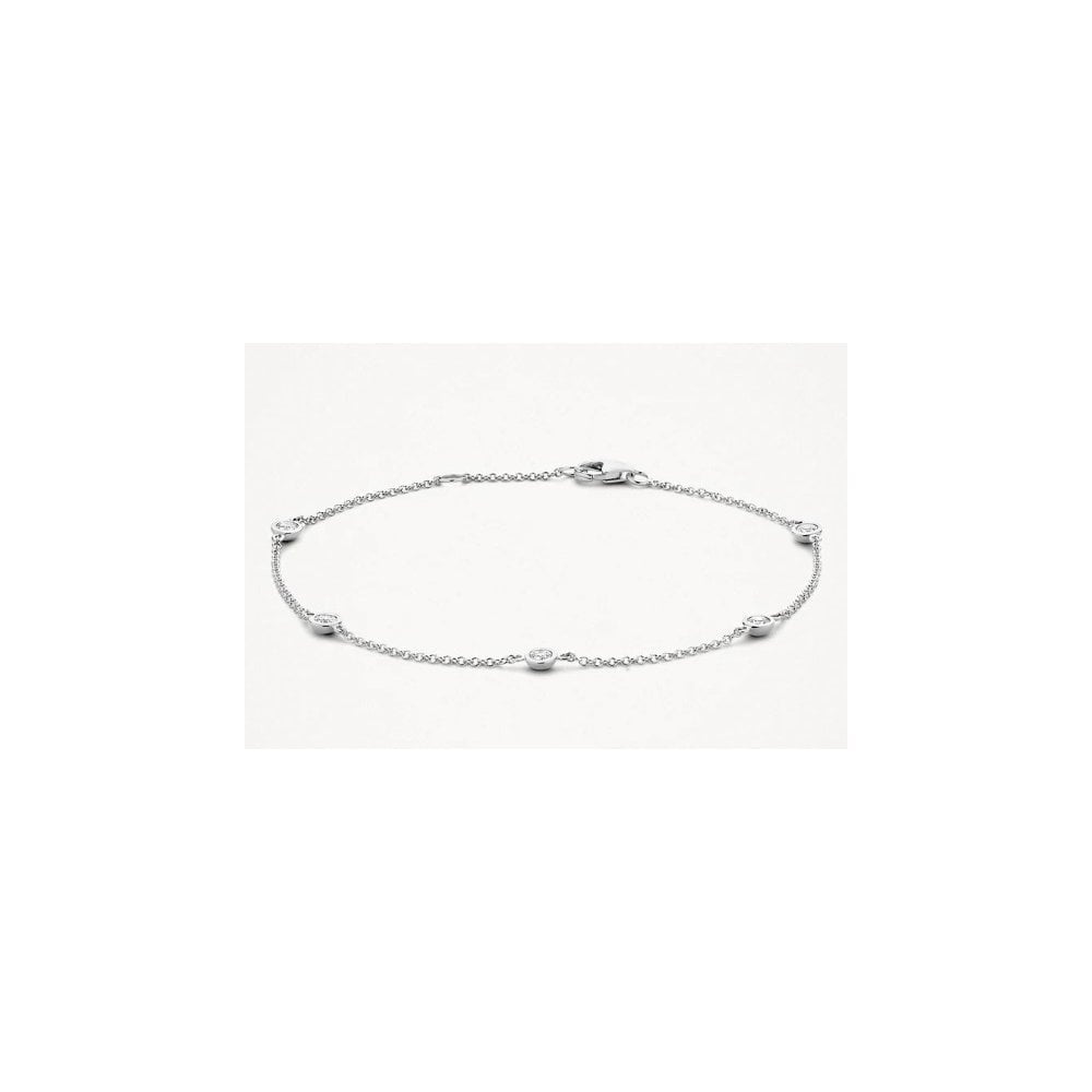 Blush 14k White Gold with Zirconia Bracelet 