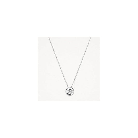 Blush 14k White Gold with Zirconia Pendant Necklace