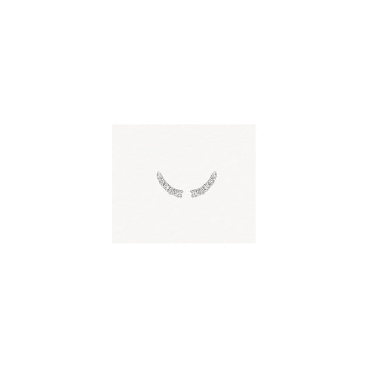 Blush 14k White Gold with Zirconia Stud Earrings