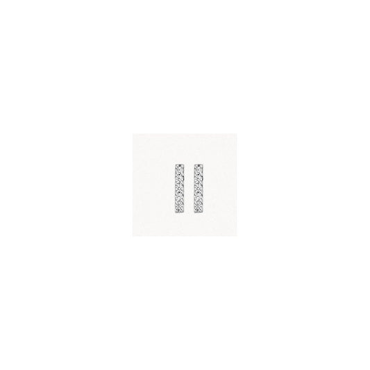 Blush 14k White Gold with Zirconia Stud Earrings