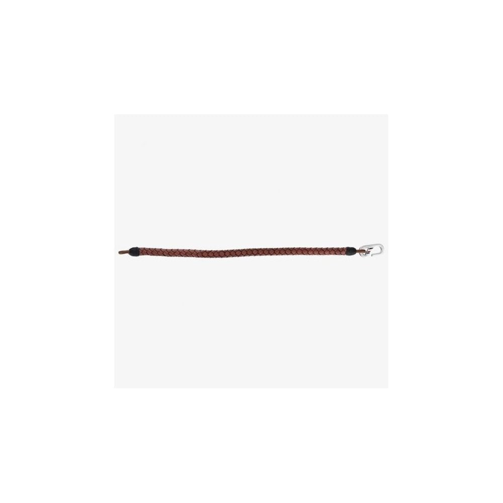 Braided Brown Leather Hook Bracelet
