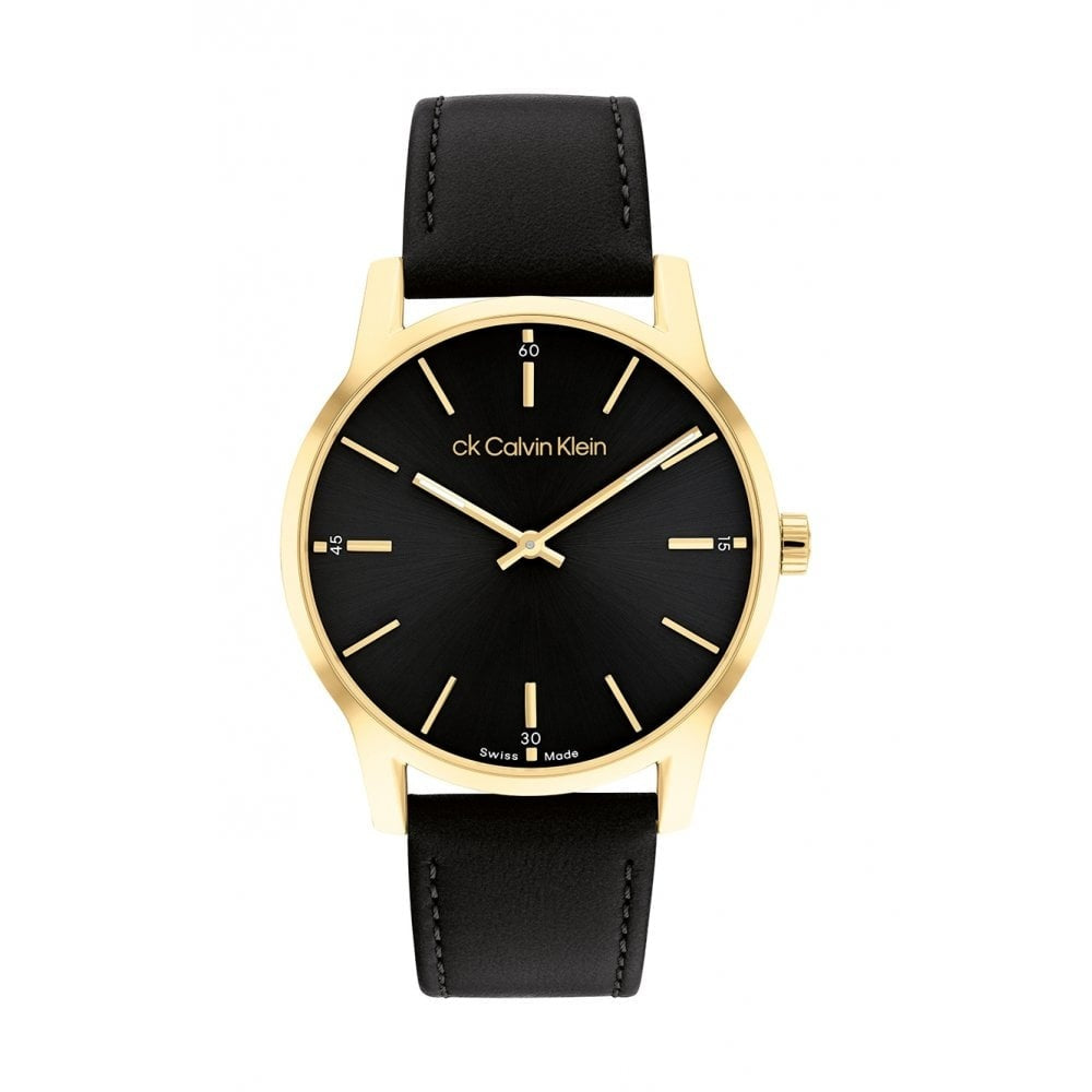 CALVIN KLEIN UNISEX QUARTZ LEATHER WATCH 