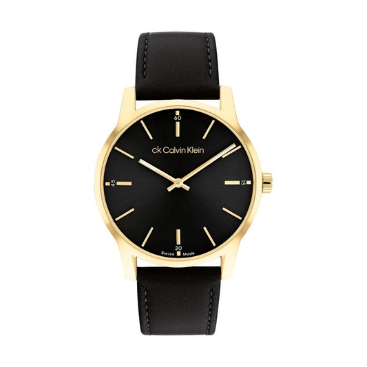 CALVIN KLEIN UNISEX QUARTZ LEATHER WATCH 