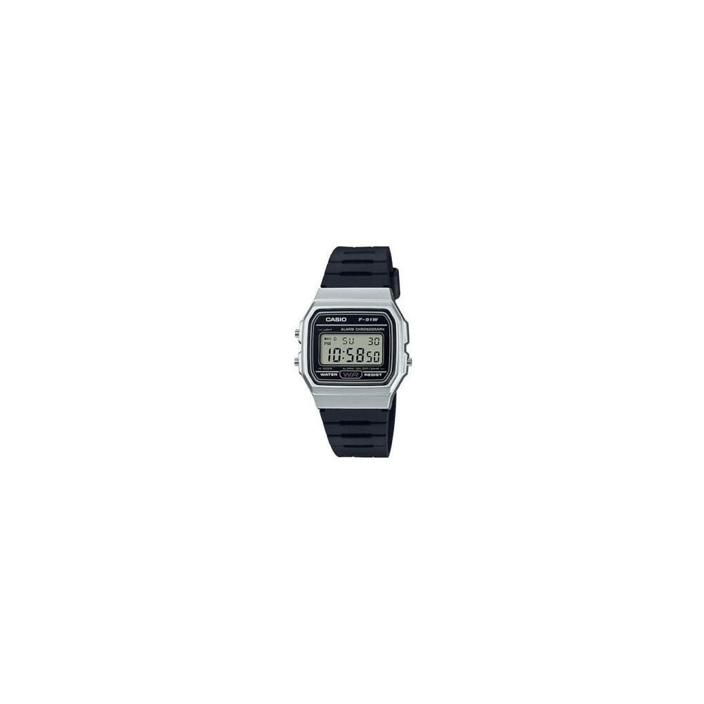 CASIO CLASSIC DIGITAL WATCH WITH ALARM & BLACK RESIN STRAP