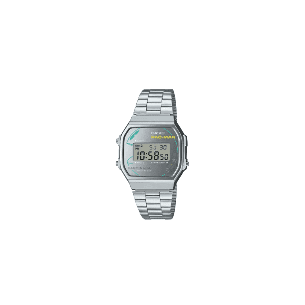 CASIO 'PAC-MAN' LIMITED EDITION DIGITAL STAINLESS STEEL WATCH