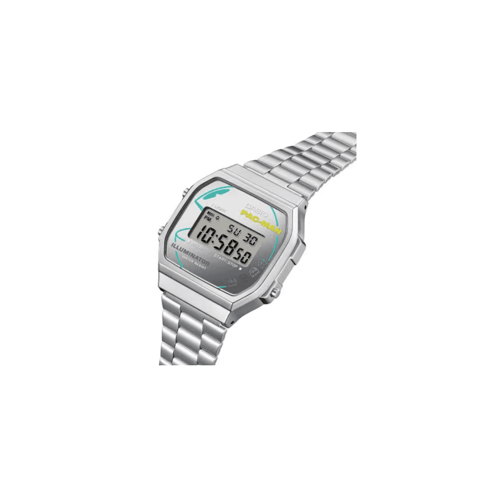 CASIO 'PAC-MAN' LIMITED EDITION DIGITAL STAINLESS STEEL WATCH