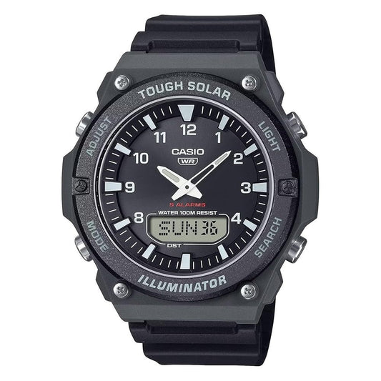 CASIO TOUGH SOLAR BLACK SILICONE WATCH